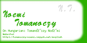 noemi tomanoczy business card